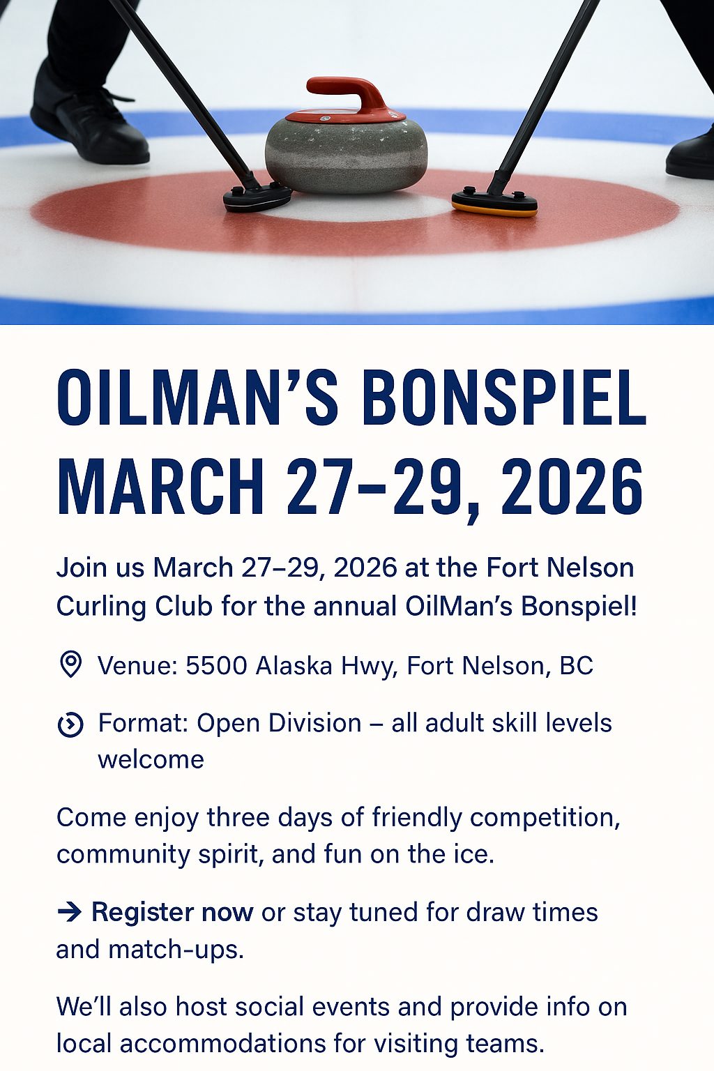 OilMan’s Bonspiel • March 27–29, 2026